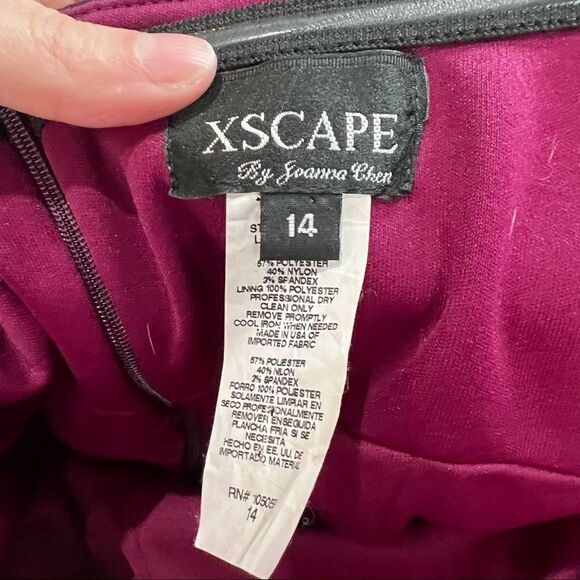 Xscape Metallic Magenta Strapless Mini Dress‎ - Picture 11 of 11